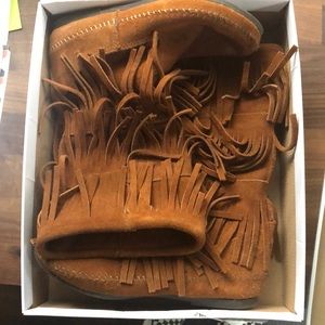 Minnetonka Fringe Boots